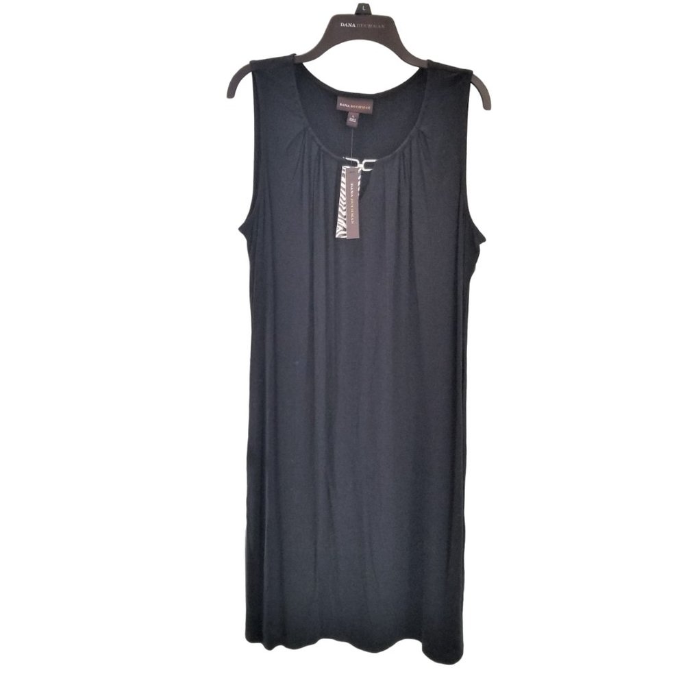Dana Buchman Black Knit Sleeveless Dress Size L NWT